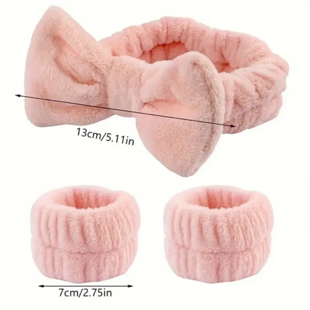 Headband & Wrist Towel Bands for facial cleansing routine!